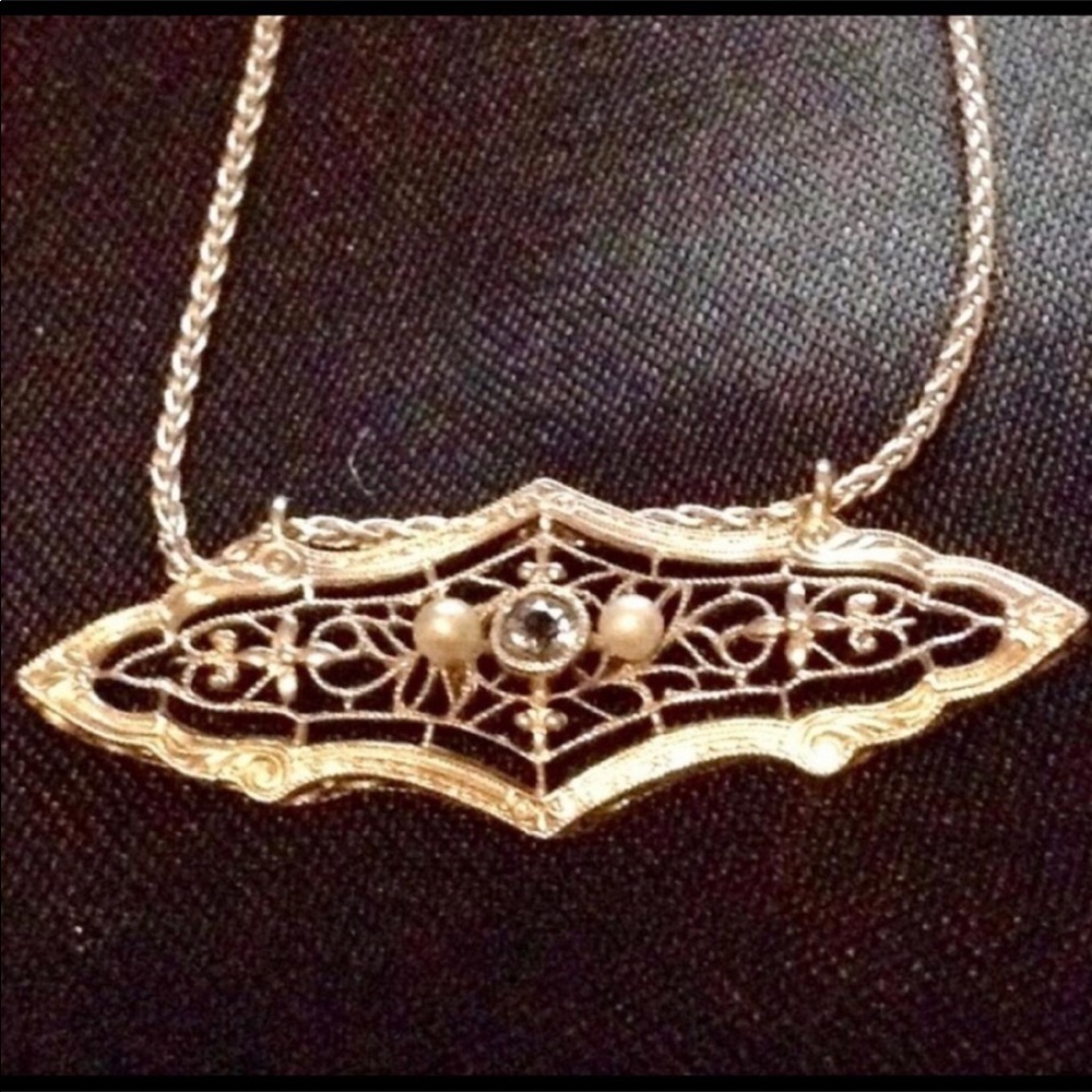 EDWARDIAN PENDENT WITH 14K CHAIN (MODERN)